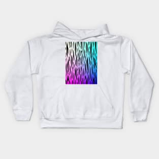 Tiger Stripes Pink Blue Kids Hoodie